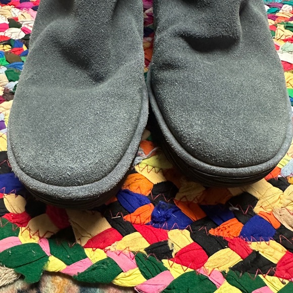 Fly London Yegi Wedge Ankle Booties EUR 39 Size 8.5 Gray Suede Hook Loop - Picture 5 of 8